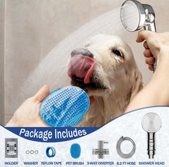 Ganciu dog shower hose 8.2ft stretches to reach every corner during bath time.