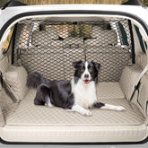 GAOSPD dog car net barrier backseat installed for SUV safety and driver focus.