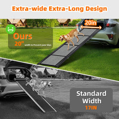 GAOYITK dog ramp iron aluminum build supports up to 250 lbs.