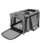 GAPZER cat carrier underseat view showing American Airlines approval for cabin travel