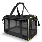 GAPZER cat carrier large-ventilated-mesh keeps air circulating during travel.