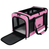 GAPZER cat carrier outer view in pink for in-cabin travel with pets