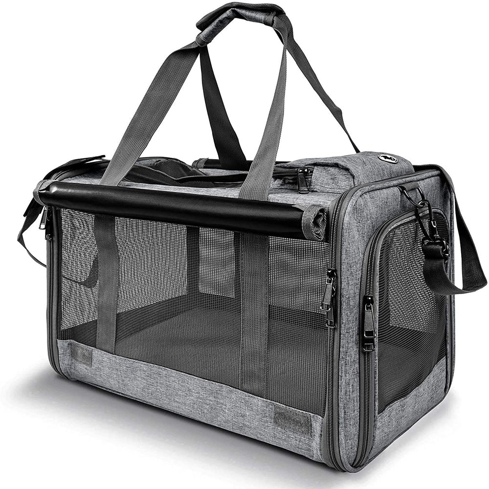 GAPZER pet carrier dimensions show fit for large cats and small dogs