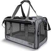GAPZER pet carrier dimensions show fit for large cats and small dogs