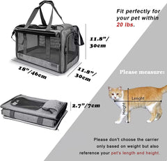 GAPZER carrier mesh emphasizes airflow and pet visibility