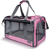 GAPZER pet carrier large cat front view highlights roomy space for comfortable travel