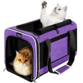 GAPZER pet carrier top-load purple design provides quick access for on-the-go travel
