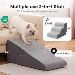 Gardner Pet 2-in-1 transformable steps offering versatile height for comfy dog access