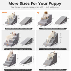 Gardner Pet 3-step stairs placed on chair for effortless pet elevation