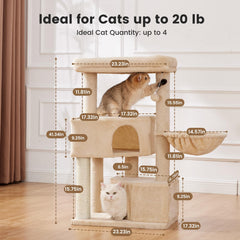 Gardner Pet 41-tall cat tree assembly view demonstrates quick setup.