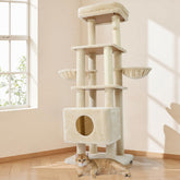 Gardner Pet 65in cat tree base shows anti-slip stability for multi-cat use.