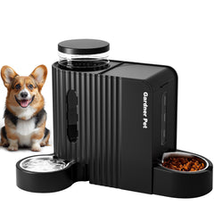Gardner Pet automatic gravity feeder assembly enables hands-free meals for traveling families