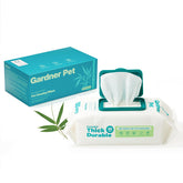Gardner Pet Bamboo Dog Wipes Pack unscented, durable cleansing for paws and coats