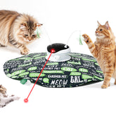 Gardner Pet Cat Laser Toys shows 360° feathers spinning for interactive indoor play and exercise.