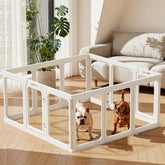 Gardner Pet clear acrylic playpen—50x50 assembled layout for safe indoor space