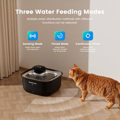 Gardner Pet motion-sensor feature fountain allows automatic hydration as pets approach.