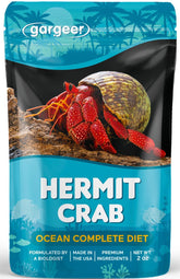 Gargeer 2oz Ocean Blend packaging highlights a complete hermit crab diet.