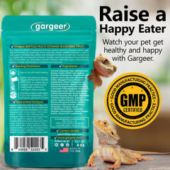 Gargeer fruit-flavor closeup highlighting tasty fruit ingredients for picky reptiles.