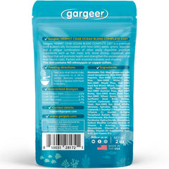 Gargeer Ocean Blend kibble closeup shows textured bits for feeding.