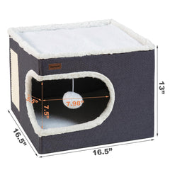 Garnpet cat bed cave interior with plush lining for cozy hiding space.