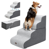Garnpet dog stairs high-bed folded for compact storage and quick access.