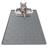 Garoopion cat litter mat large 34x22 traps litter for cleaner floors