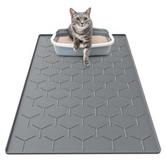 Garoopion cat litter mat large 34x22 traps litter for cleaner floors