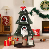 Garsing Christmas Cat Tree Tower base offers stable, wide footing for safe play.