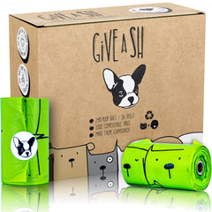 G.A.S plant-based dog poop bags box showcases eco-friendly packaging and sustainability.