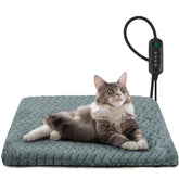 GASUR heated cat bed with velvet cover providing cozy warmth