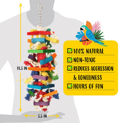 GATMAHE Natural Wood Beak-Trim Toy supports daily beak maintenance.