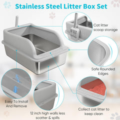 GazingMe lid design emphasizes urine containment and cat privacy.