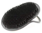 G.B.S Pocket Palm Brush closeup highlights ergonomic design for soothing hair massage.