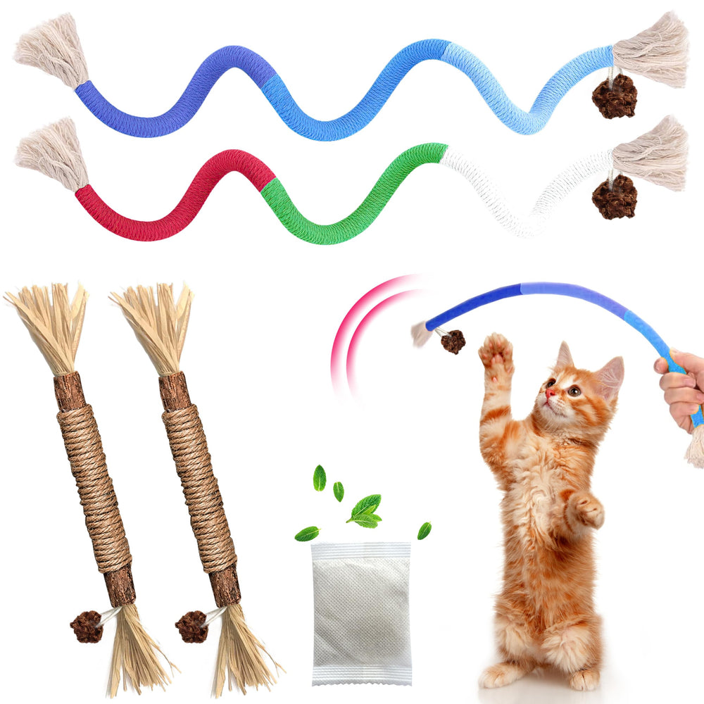 GBSYU chew rope with silvervine stick packaging shows durable design for playful cats.