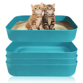 GCVOPTON small litter box blue top view shows open design for easy access.