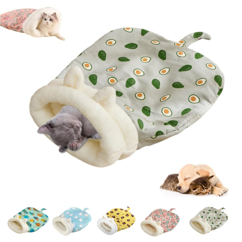 GDCARSL cat sleeping bag front view shows cozy wrap for naps