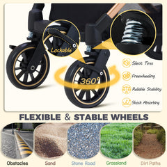 GdnWings pet stroller scratch-resistant mesh boosts ventilation and visibility