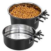 GearRoot large crate bowl water shows rust-resistant stainless steel for spill-proof hydration