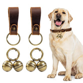 Geehouz dog collar bells close-up; four copper bells enable precise pet tracking.