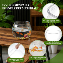 Geelin 1 gallon bowl closeup shows durable PET plastic and dependable clarity.