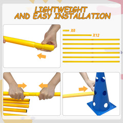 GeerDuo adjustable-height hurdles for progressive agility training sessions