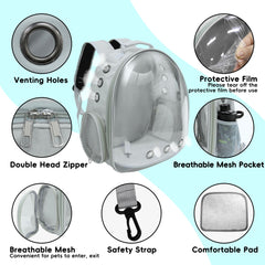 GeerDuo Cat Backpack internal hook design keeps pets secure.