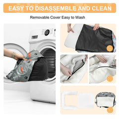 GeerDuo dog car seat detachable liner for easy cleaning.