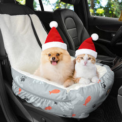 GeerDuo dog car seat front view shows secure car travel.