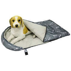 GeerDuo dog sleeping bag soft fleece inner lining for warmth
