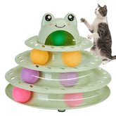 Gefryco 4-Tier Roller Track cat tower green offers extended play and mental stimulation.