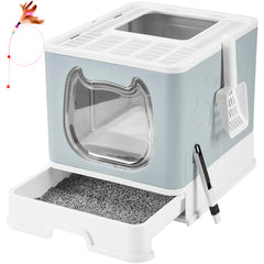Gefryco cat litter box lid top-entry reduces mess and controls odors.