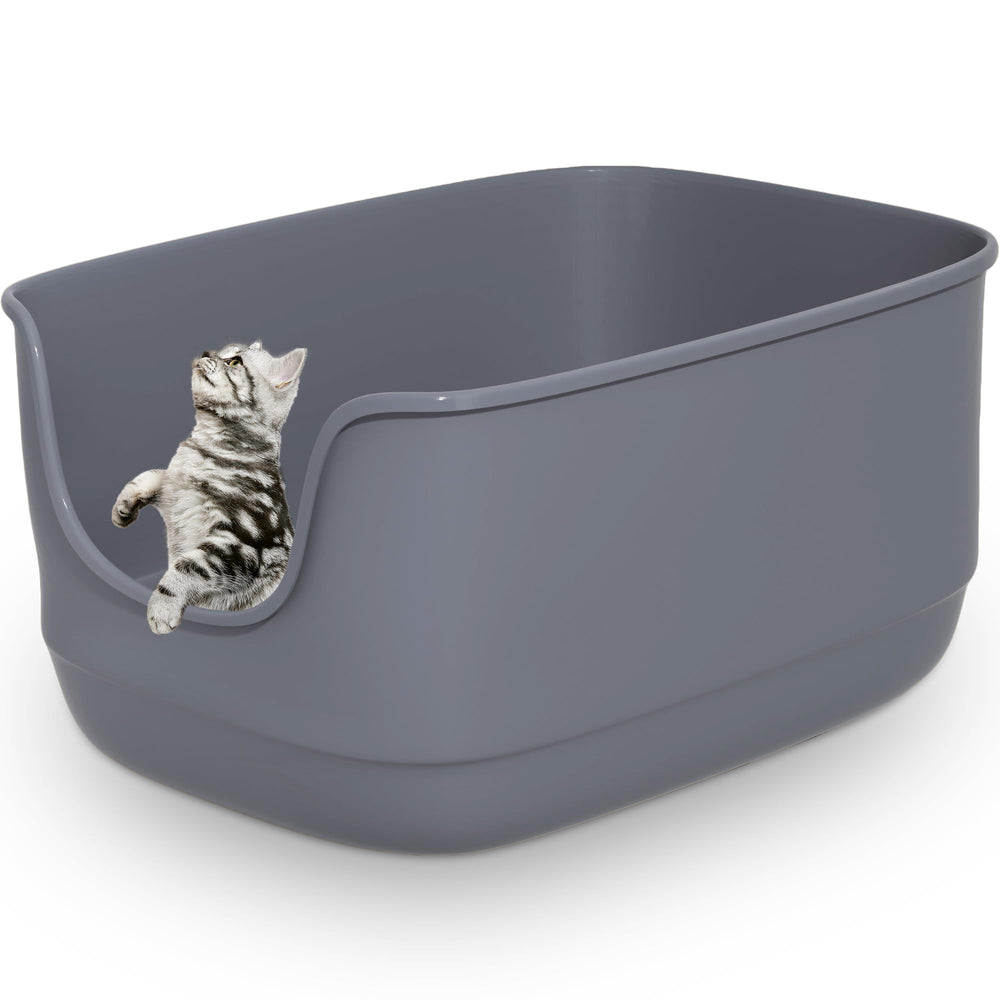 Gefryco large cat litter box open top for easy viewing and access
