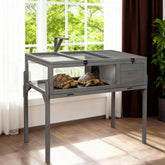 GEGURI Tortoise Habitat indoor-outdoor view with spacious two-room design.