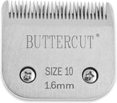 Geib Buttercut blade front view shows ultra-sharp edge for precise grooming